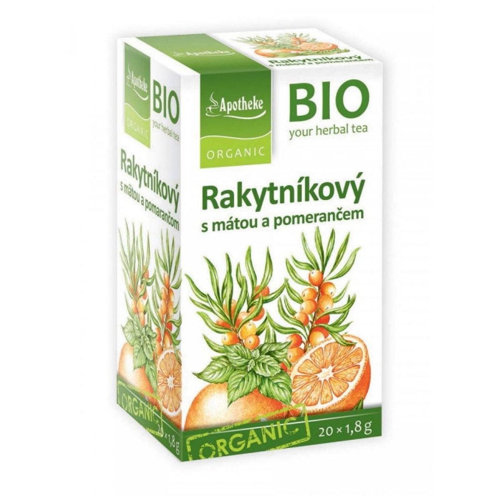 BIO rakytníkový čaj s mátou a pomerančem 36 g Apotheke